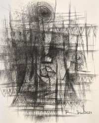 A. S. Rind, 22 x 28 Inch, Charcoal On Paper, Figurative Painting, AC-ASR-740